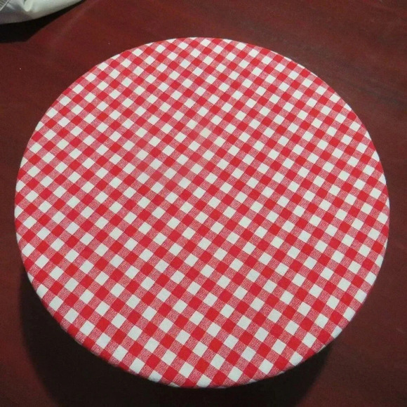 Kitchenaid Bowl Cover, Christmas Baking and Reversible Red Gingham - Picture 2 of 6